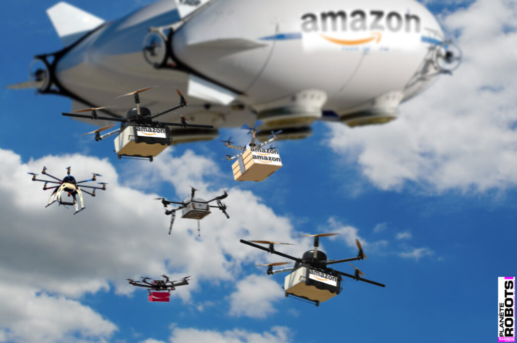 Vision d'artiste du principe de livraison Air Prime Amazon